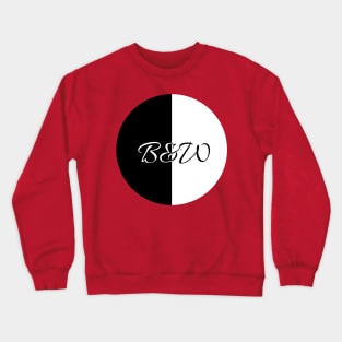 Minimalistic black and white B&W Crewneck Sweatshirt